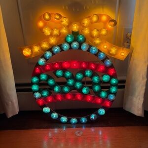 Merry Brite Shimmering Decoration Christmas Wreath Light 20” tall 19” across